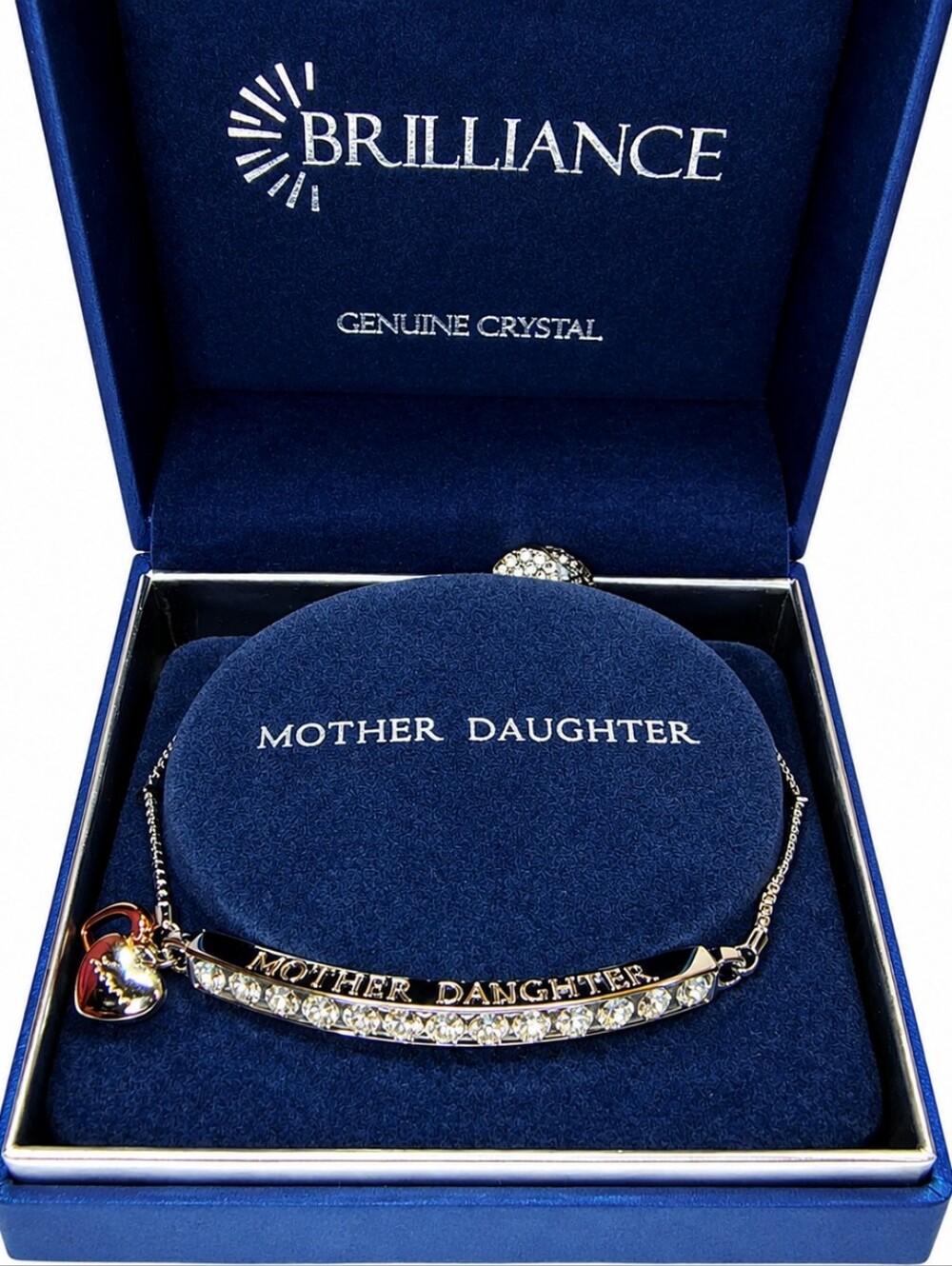 NWT Brilliance Mother Daughter Crystal Slider Bracelet Gift